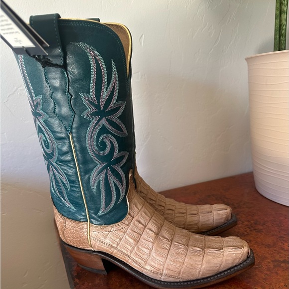 Lucchese Womens Caiman Cowboy Boots - Picture 4 of 8